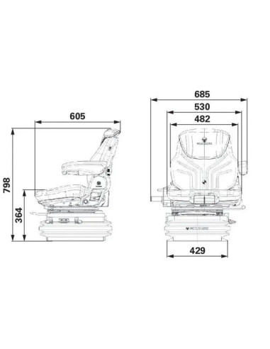 Asiento Neumatico Grammer Maximo Profesional