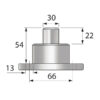 Pivote del rodamieto John Deere y Fendt (6 cilindros) 90 x 66 mm