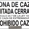 TABLILLA ZONA DE CAZA LIMITADA "1ª ORDEN"